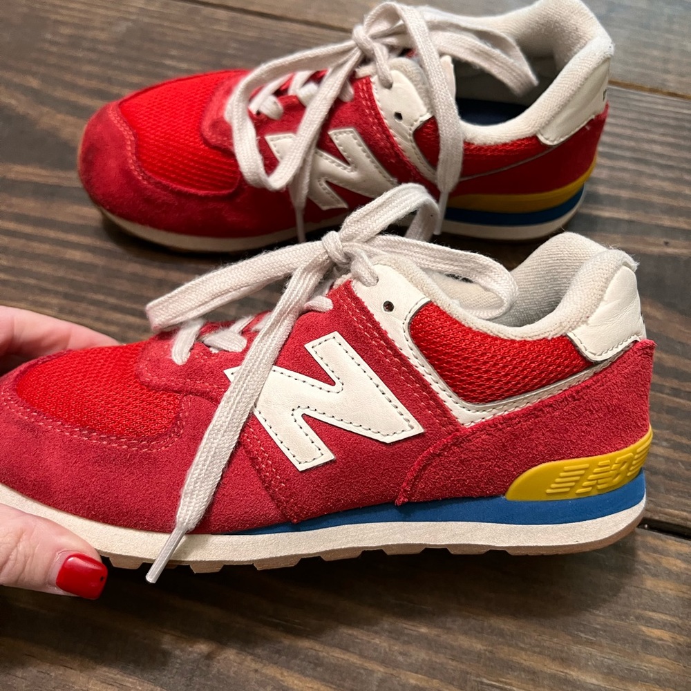 New Balance Red Classic 574 Shoes